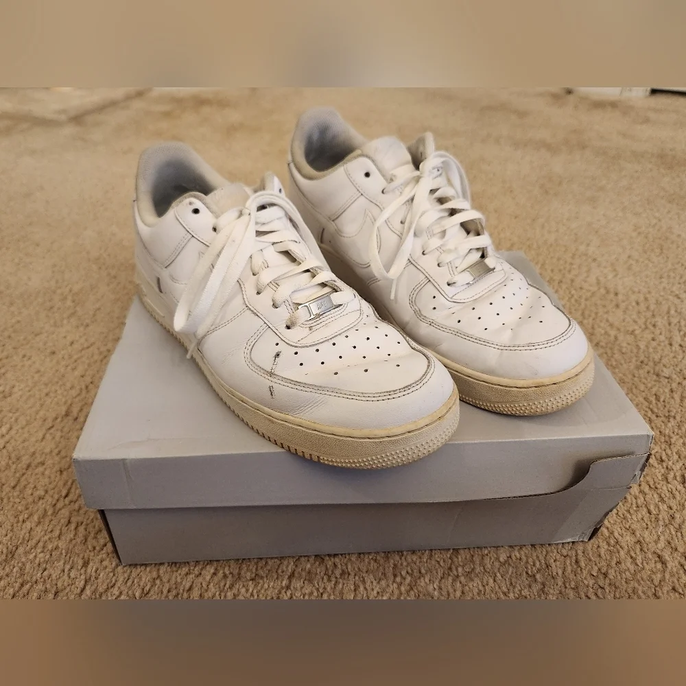 Nike Air Force 1 Low Triple White Sneaker 315122-111 Men's Shoes Size 12‎